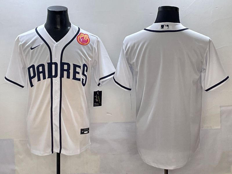 Men 2025 San Diego Padres Blank White Game Nike MLB Jersey style 2->san diego padres->MLB Jersey